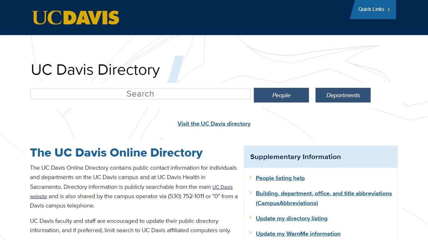 Directory Search - UC Davis
