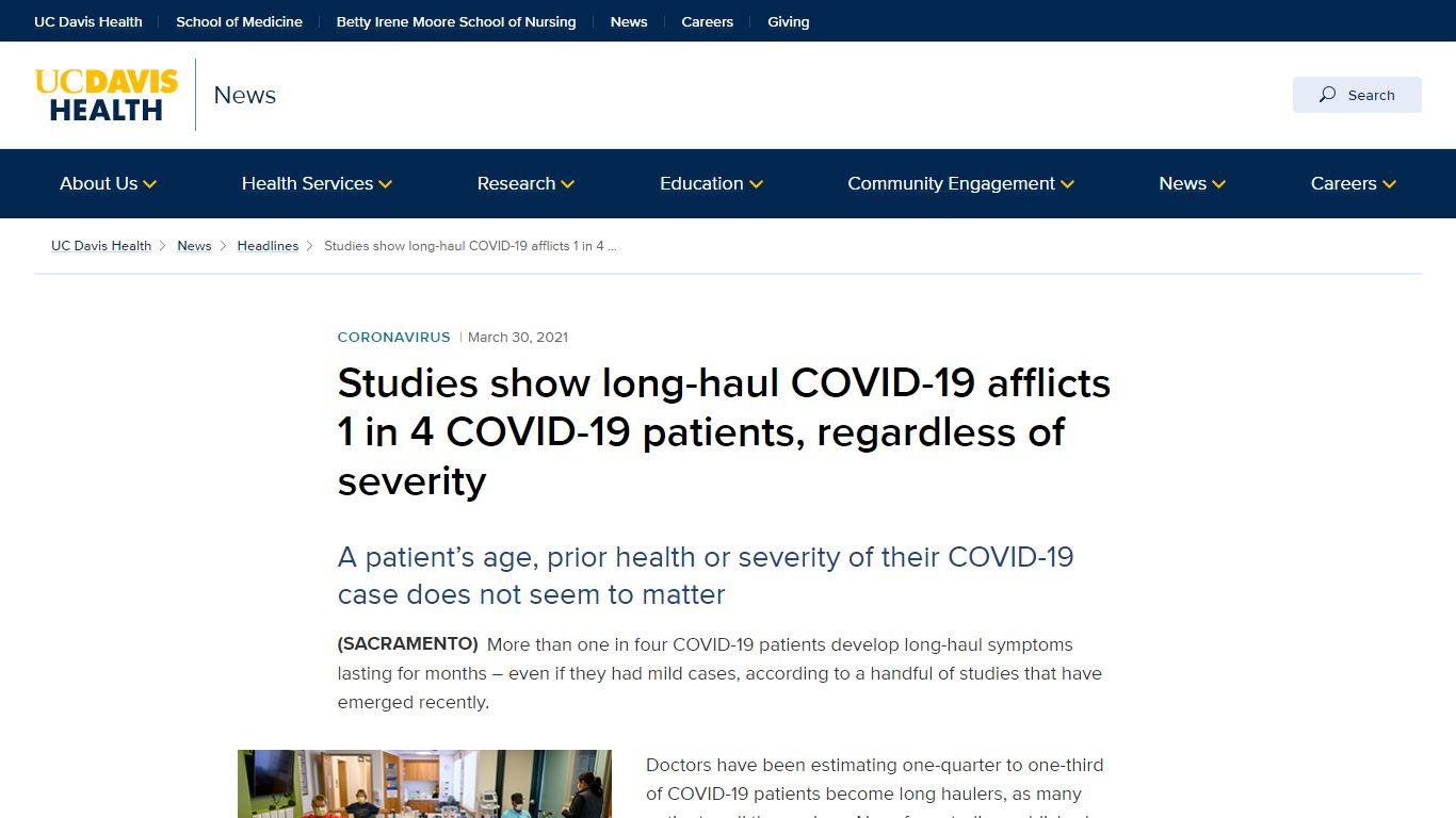 Studies show long-haul COVID-19 afflicts ... - UC Davis Health